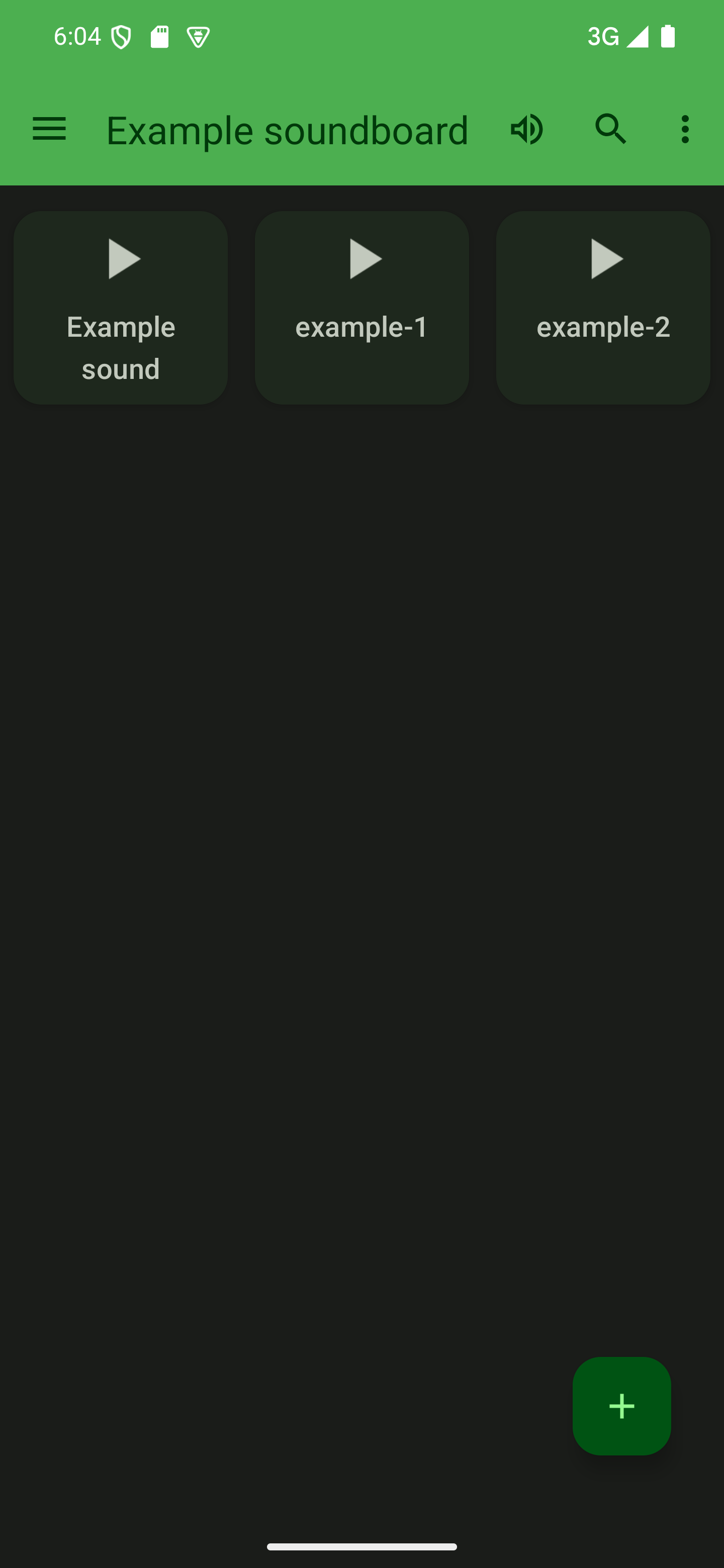 Tap one of your soundboards to open it A soundboard with three sounds listed