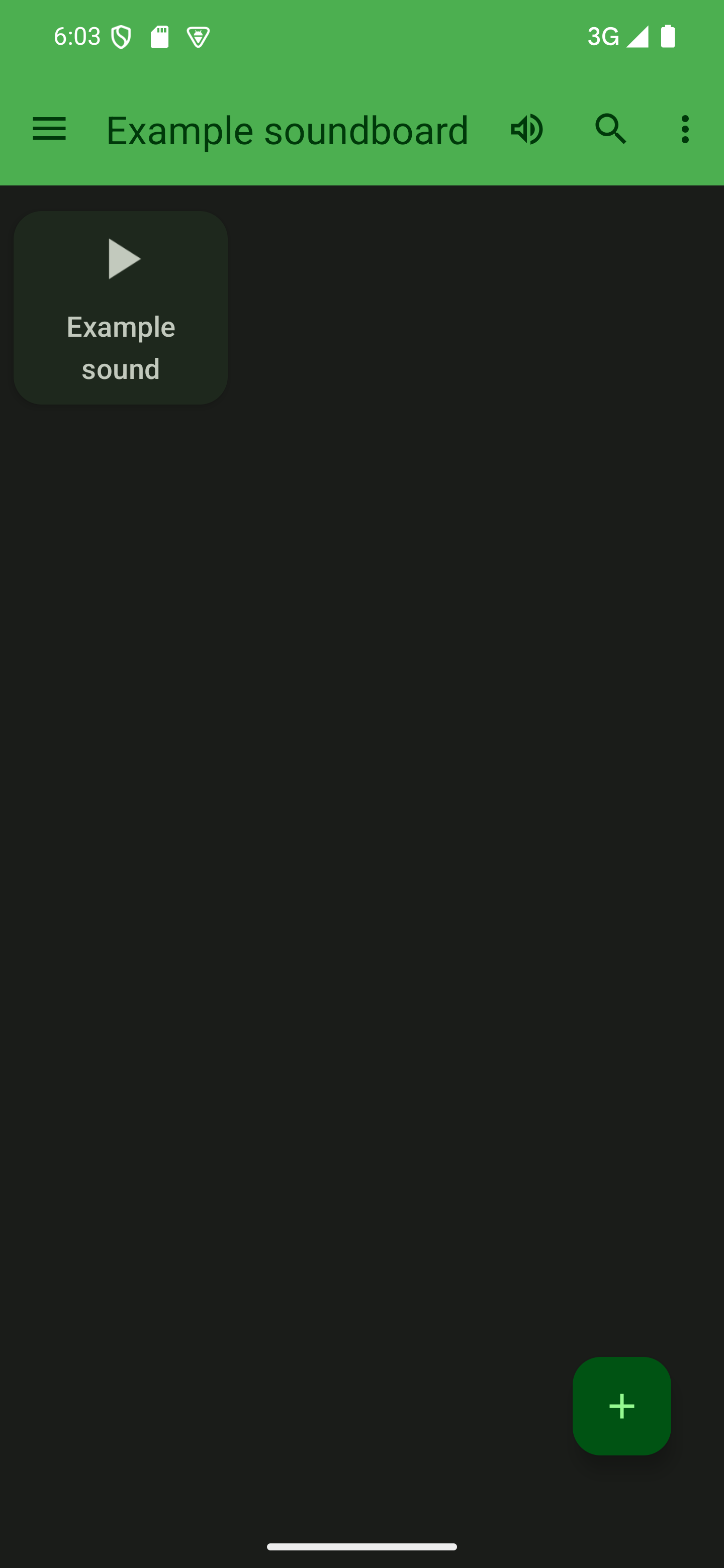 Tap one of your soundboards to open it A soundboard with one sound listed
