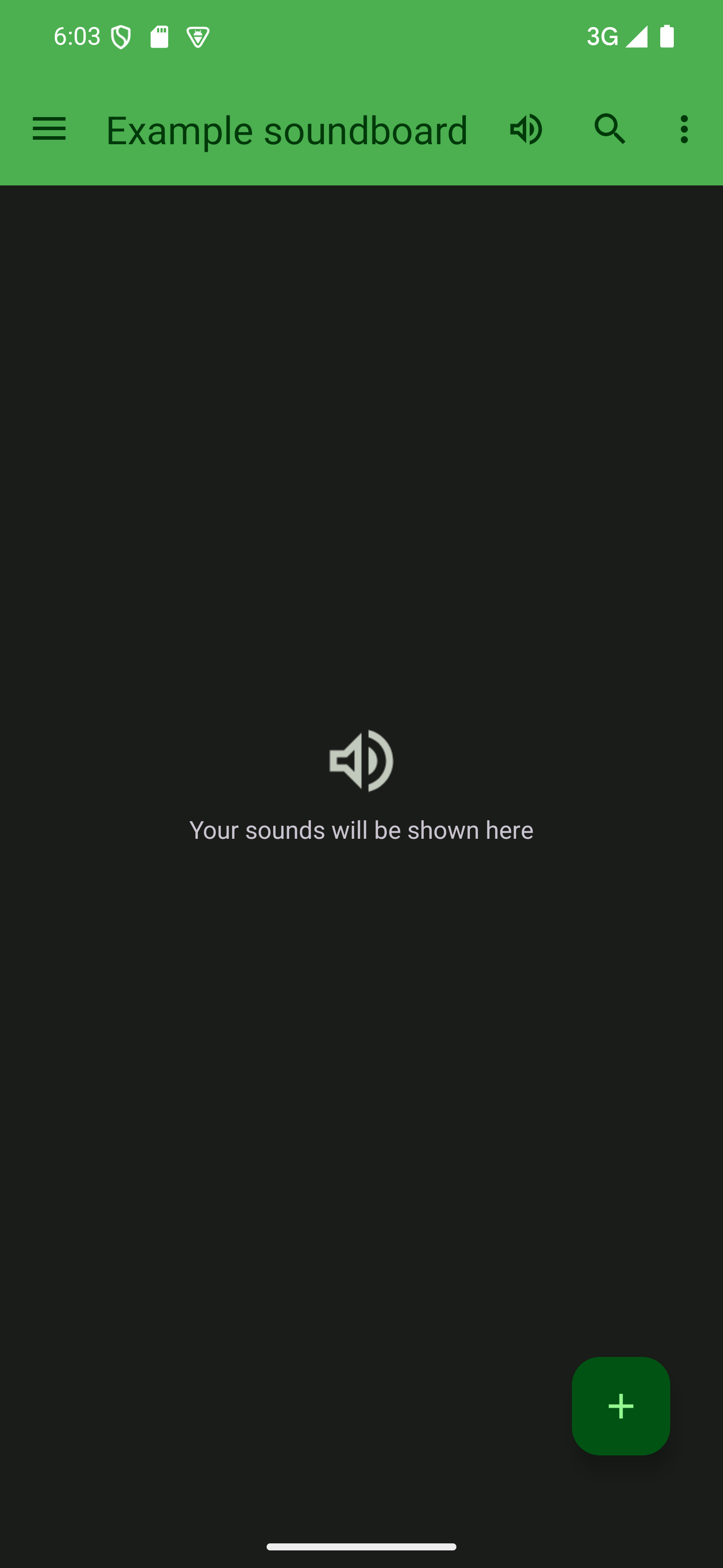 A soundboard opened in the app A soundboard opened in the app