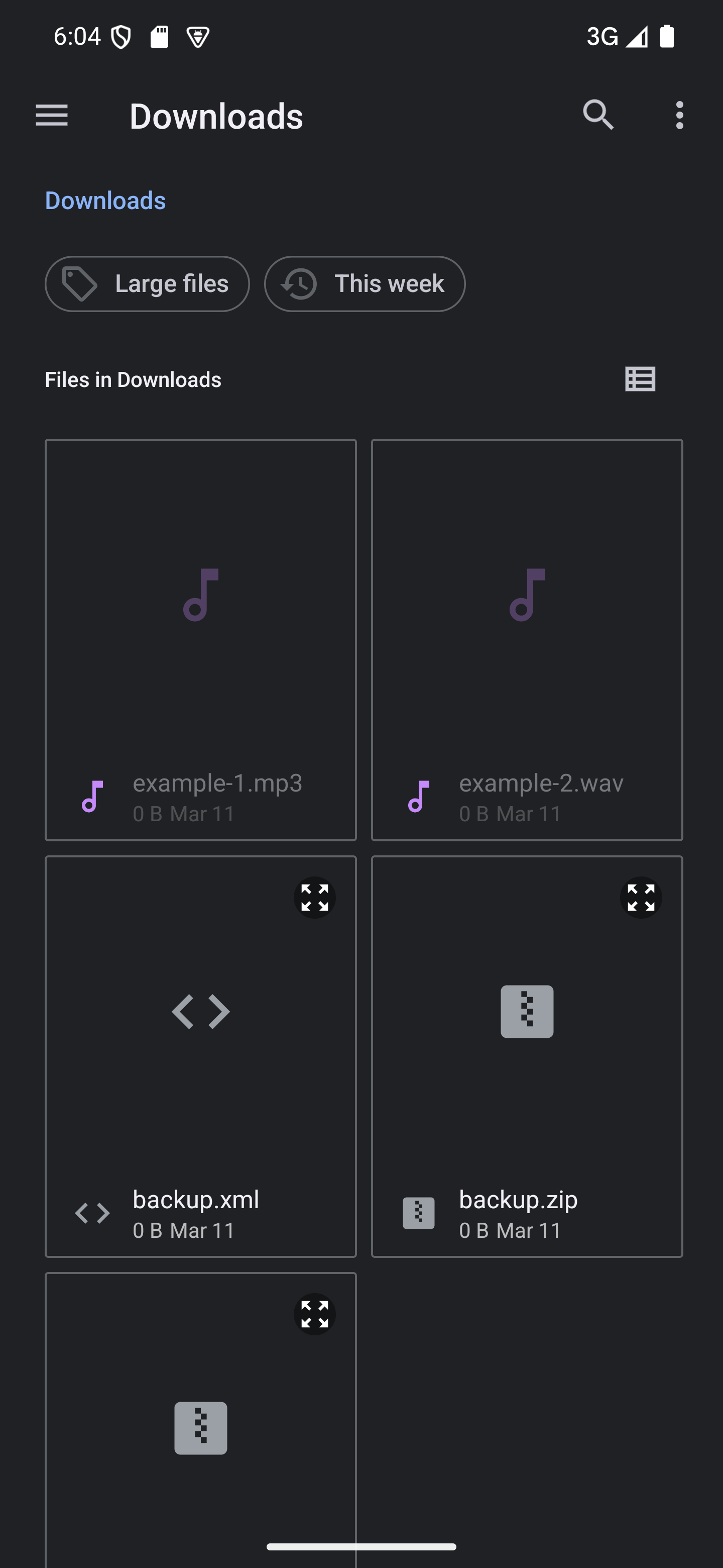 Tap "Import soundboard" and select your backup A file picker for importing a soundboard