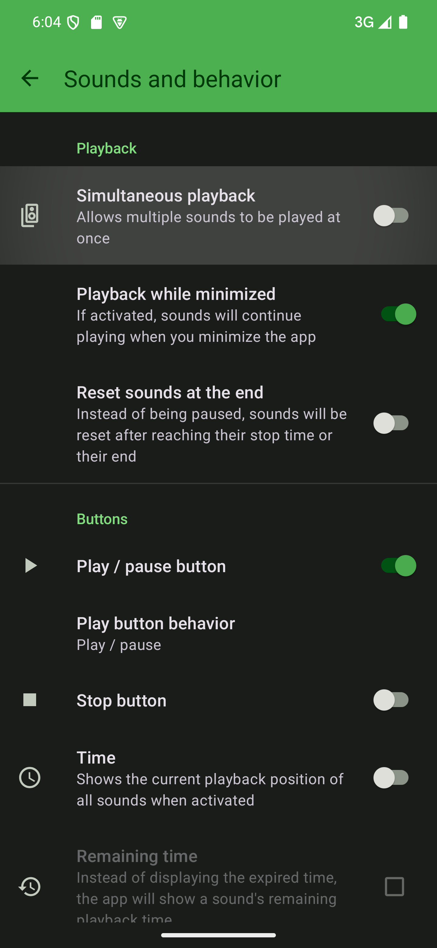 Tap "Sounds and behavior" to open the category The app's settings with the "Sounds and behavior" category highlighted