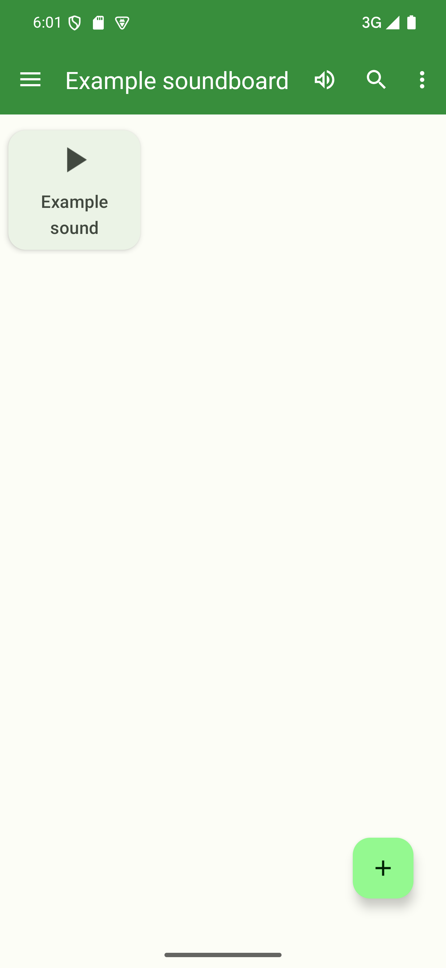 Tap one of your soundboards to open it A soundboard with one sound listed