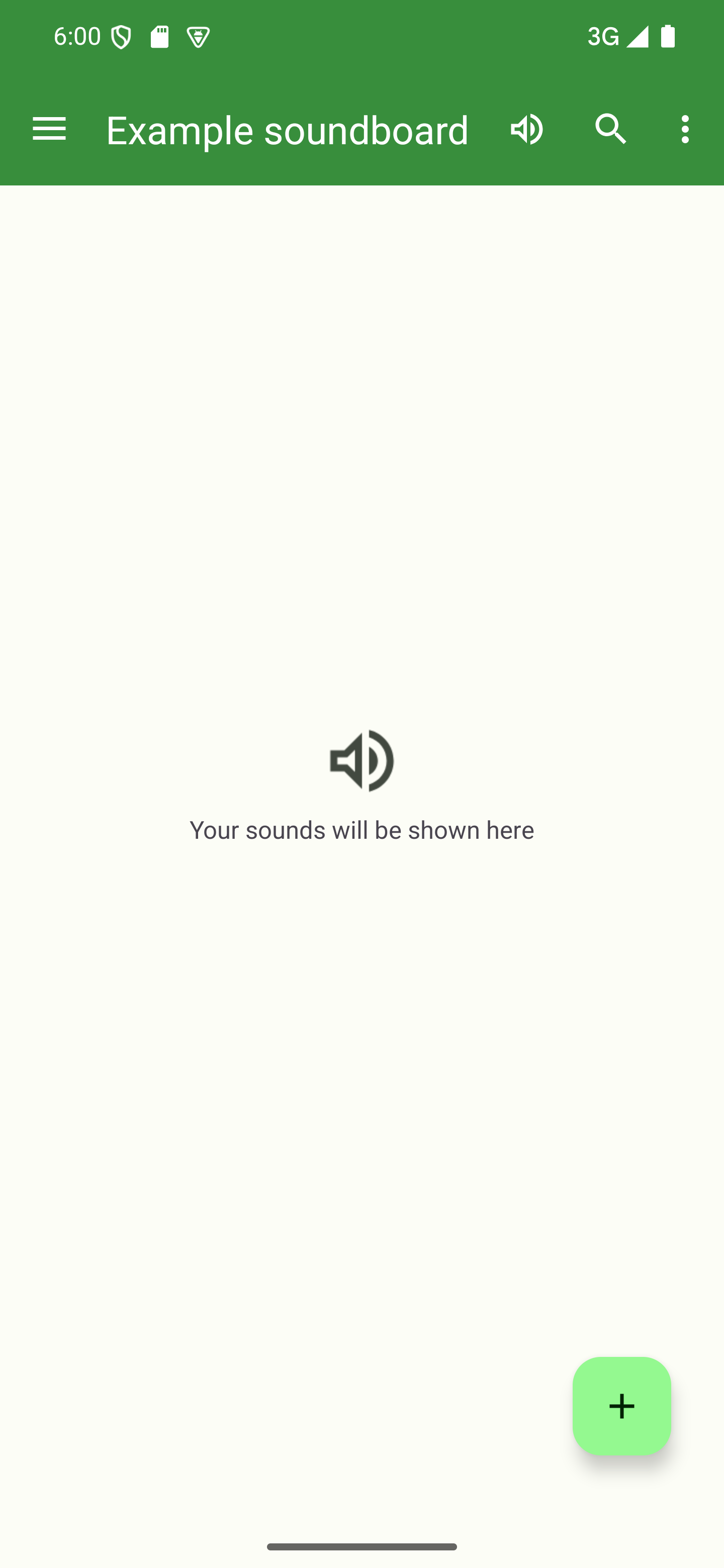 A soundboard opened in the app A soundboard opened in the app