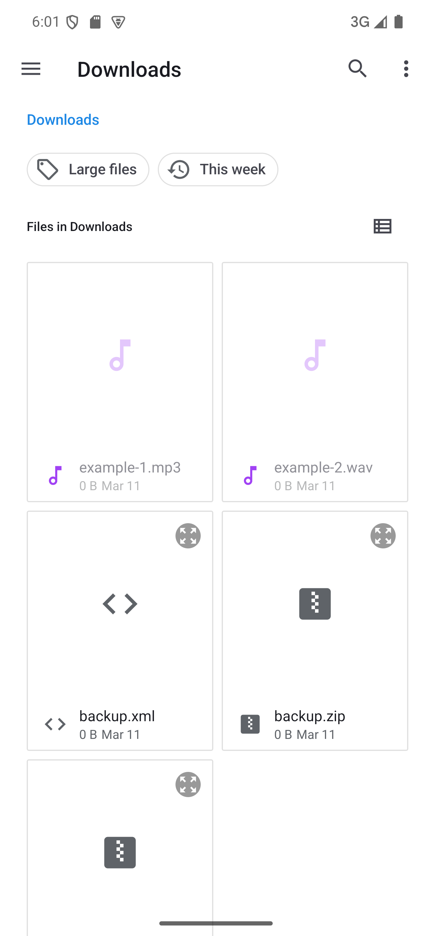 Tap "Import soundboard" and select your backup A file picker for importing a soundboard